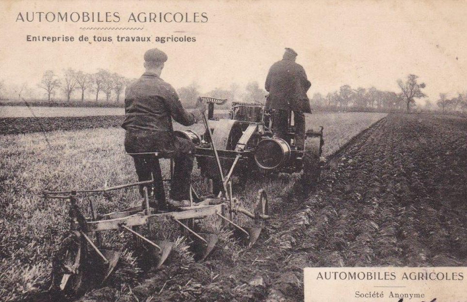Histoire agriculture Labour tracteur trois roues
